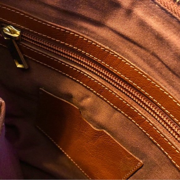 Rachel Rachel Roy Leather Satchel/Crossbody Bag, Rich Cognac. Perfect Condition. - Picture 15 of 15